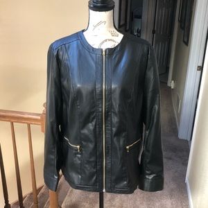 Chico’s Faux Leather Jacket - Size 3